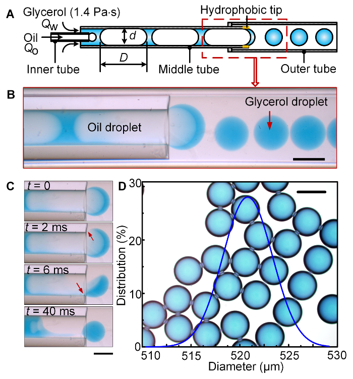 Fabricating Highviscosity Droplets using Microfluidic Capillary Device with Phaseinversion Co